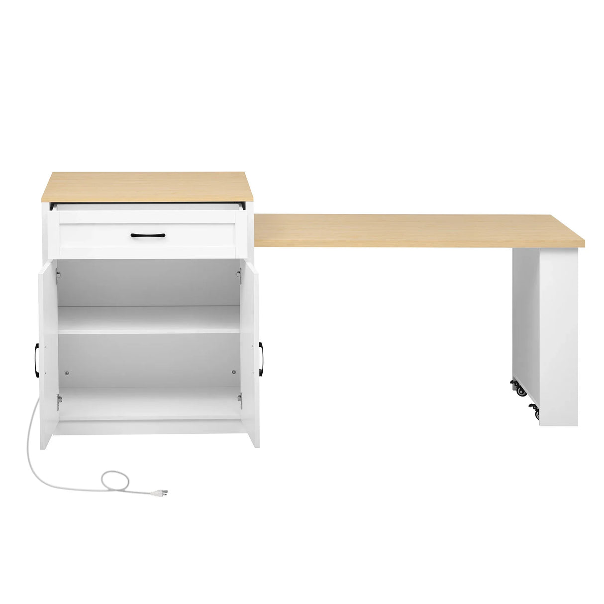 Extendable Kitchen Island With Dining Table Storage - Omega Lifestyles