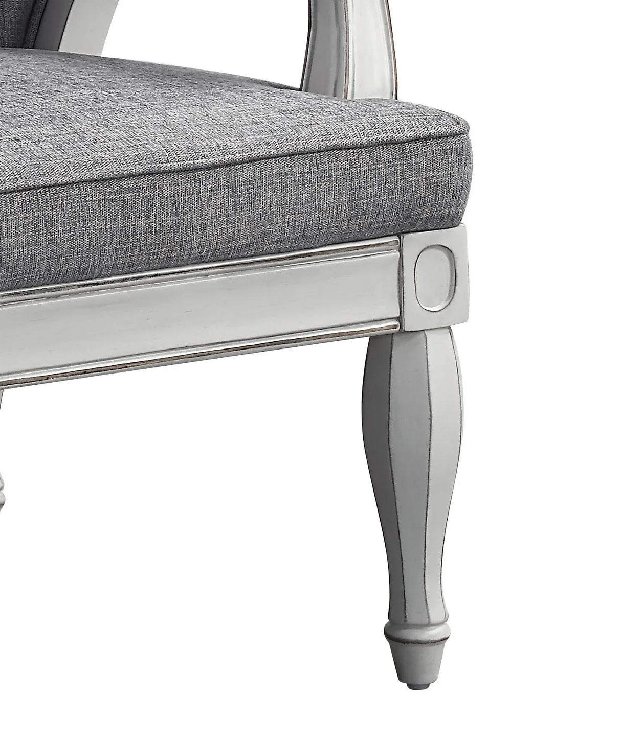 Gray Fabric Upholstered Wooden Seating Chair - Omega Lifestyles