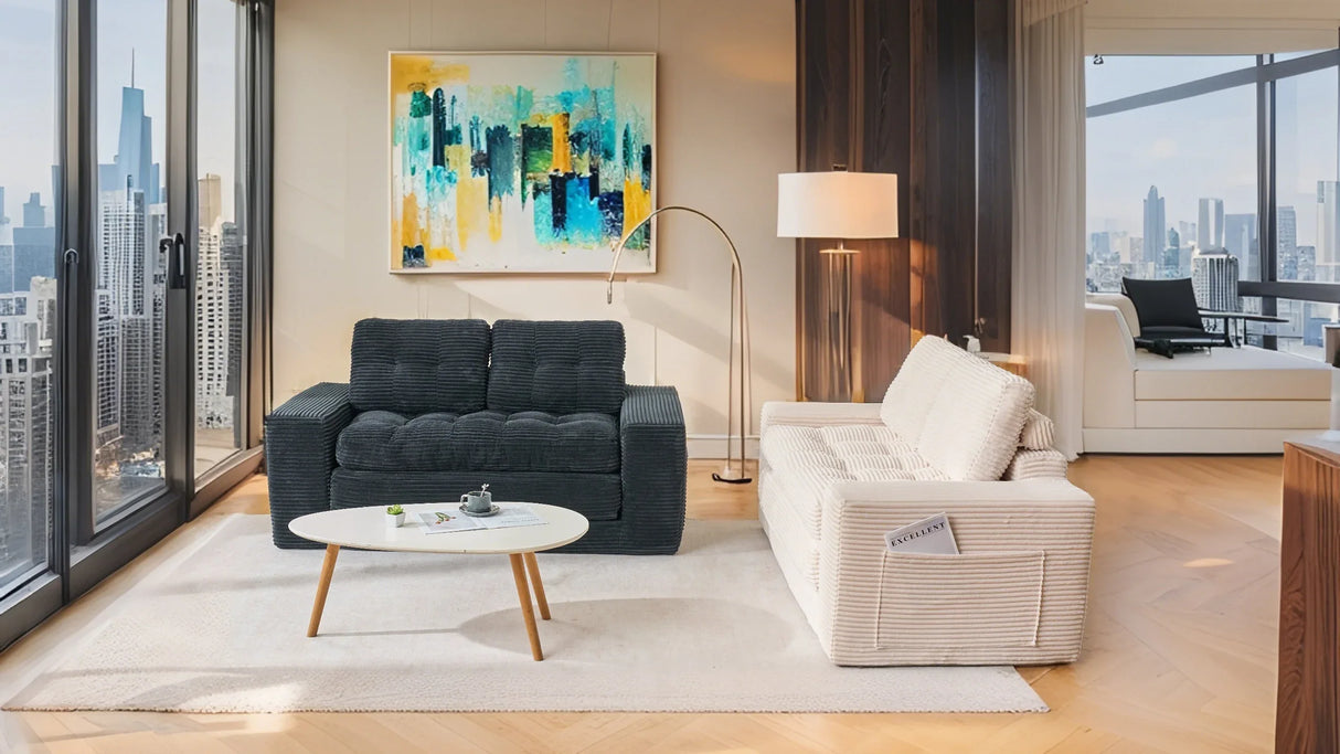 Convertible Loveseat Sofa Bed With Memory Foam Comfort - Omega Lifestyles