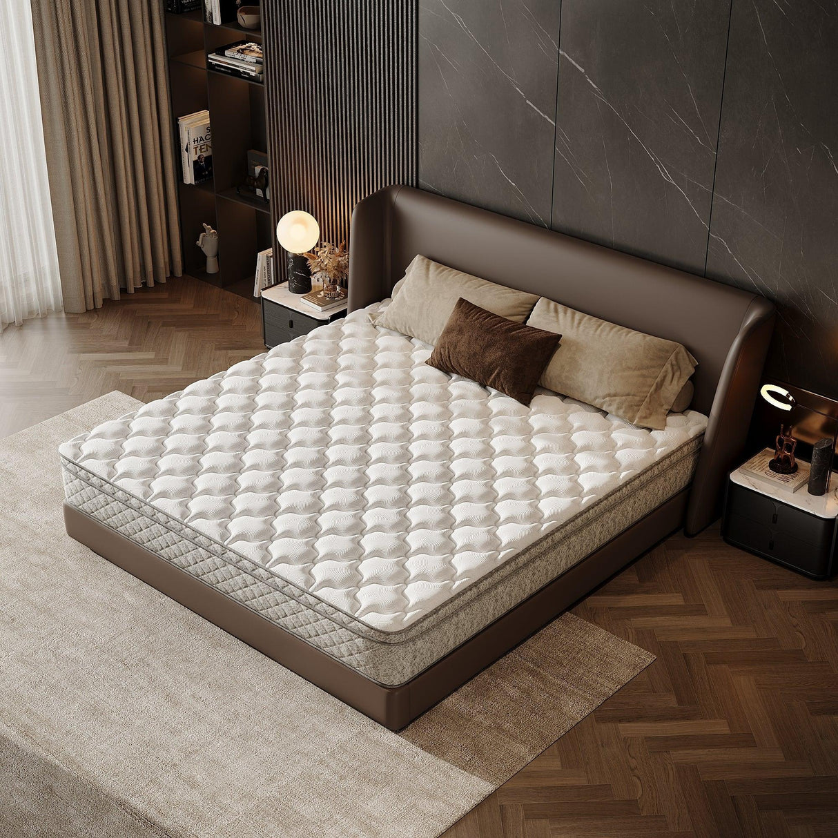 King Medium Firm 12-Inch Hybrid Memory Foam Mattress - Omega Lifestyles