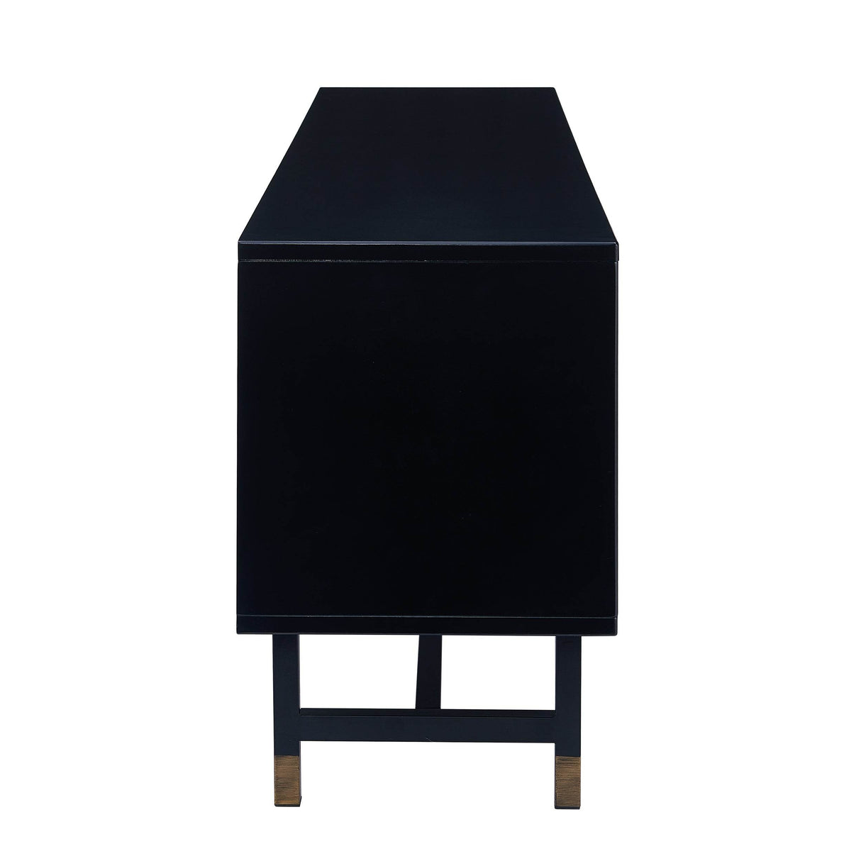 Midcentury Modern Black MDF Media Console Cabinet - Sleep Galleria
