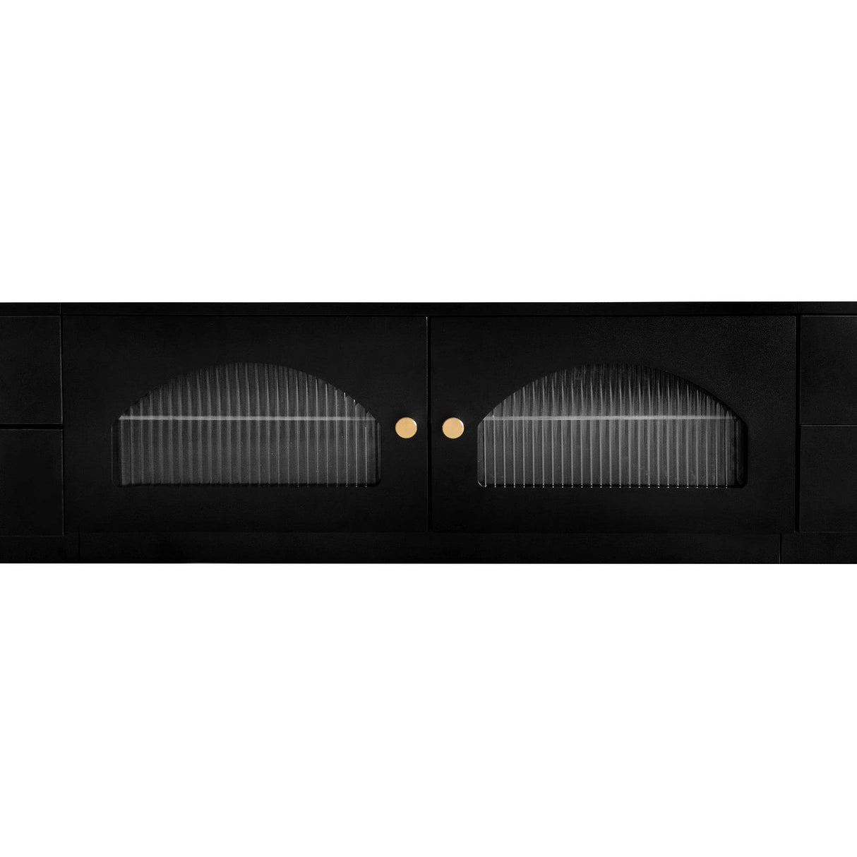 Modern Black Particle Board TV Stand With Storage - Sleep Galleria