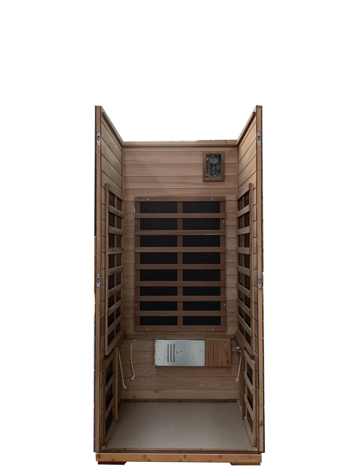 Outdoor Solid Wood Red Cedar 4-Person Infrared Sauna - Omega Lifestyles