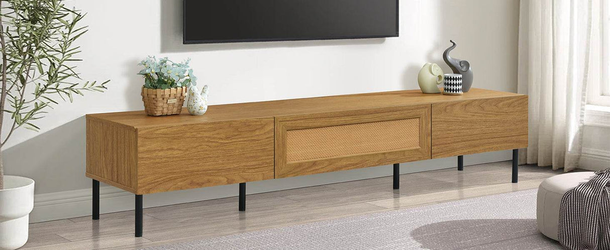 Boho Farmhouse Particle Board TV Stand Cabinet - Sleep Galleria