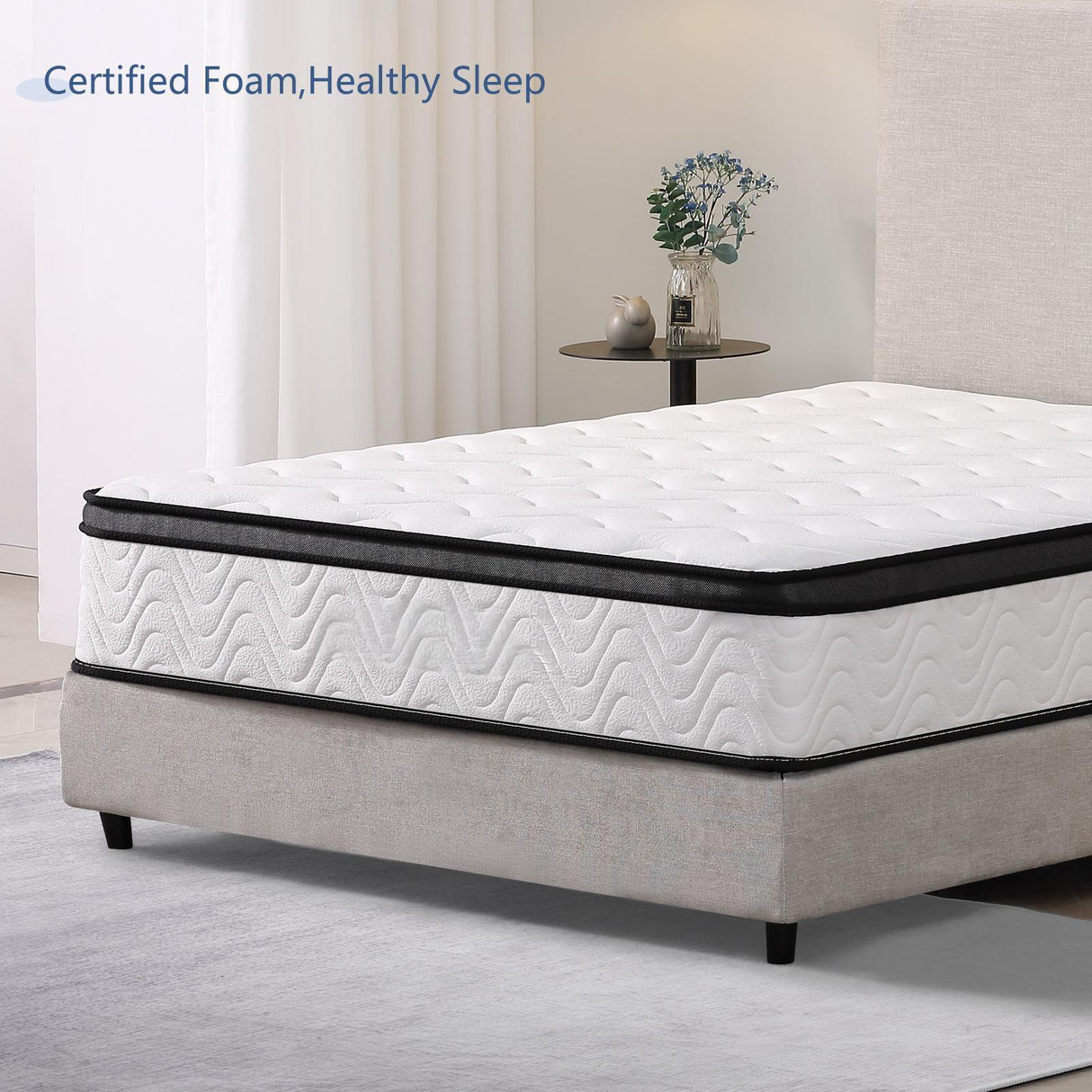 Medium 12-Inch Zoned Support Gel Foam King Mattress - Omega Lifestyles