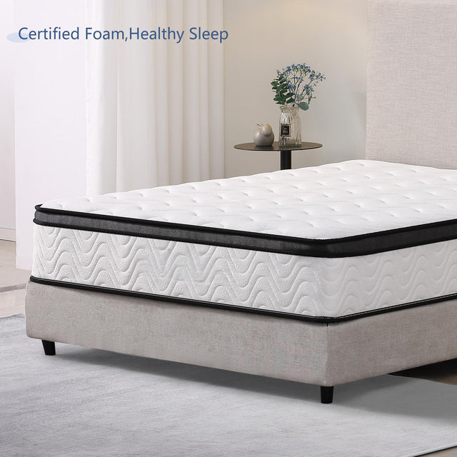 Medium 12-Inch Zoned Support Gel Foam King Mattress - Omega Lifestyles