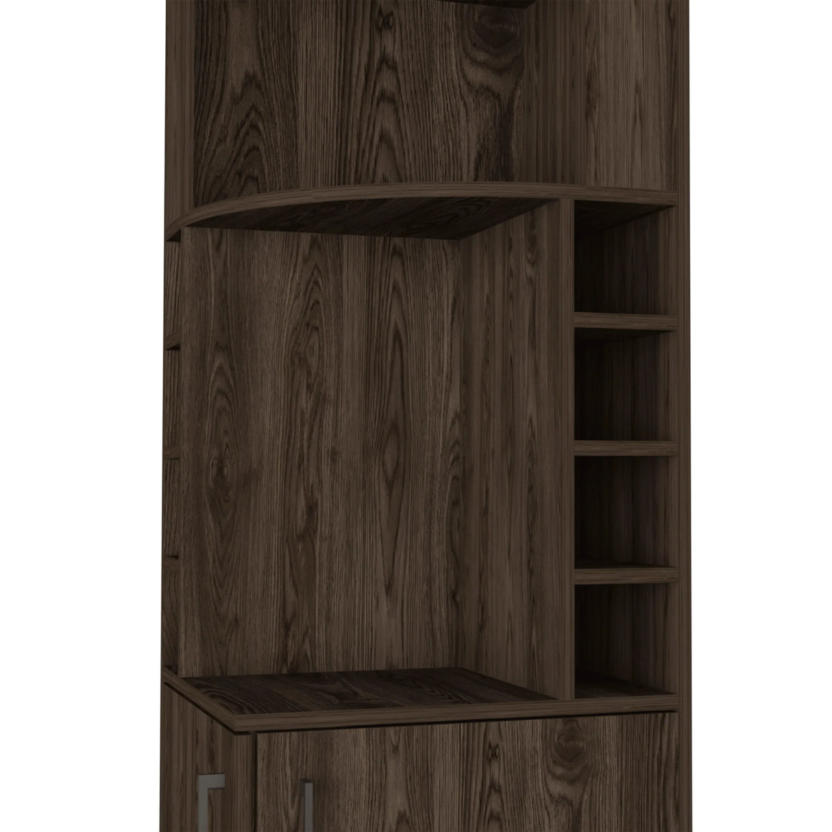Modern Brown Particle Board Seattle Bar Cabinet Storage Furniture - Omega Lifestyles