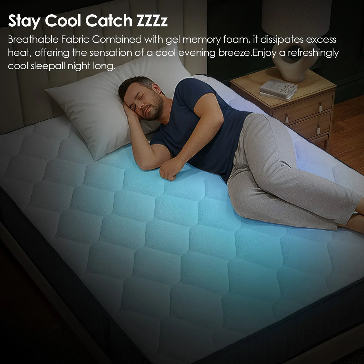 Medium 10-Inch Cooling Gel Hybrid Full Mattress - Omega Lifestyles