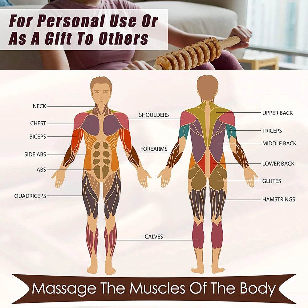 6-Piece Wooden Therapy Massage Tool Set - Sleep Galleria