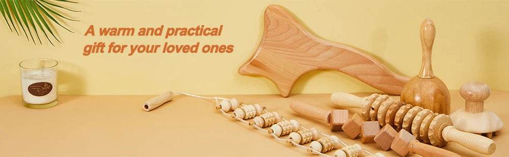 6-Piece Wooden Therapy Massage Tool Set - Sleep Galleria