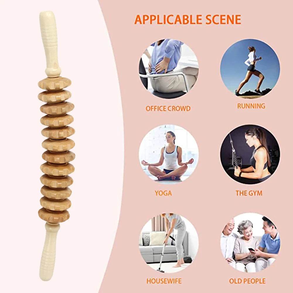 Wooden Bendable Manual Massage Roller Therapy Tool - Sleep Galleria