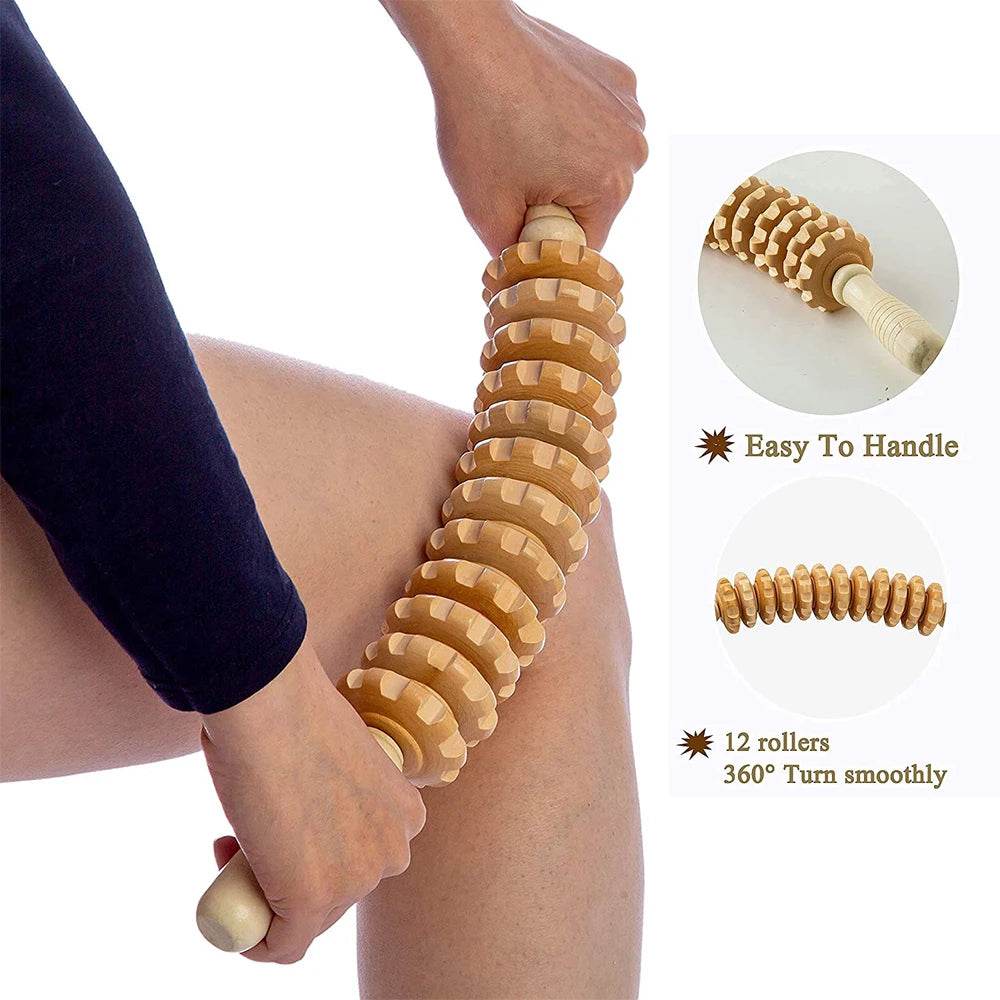 Wooden Bendable Manual Massage Roller Therapy Tool - Sleep Galleria