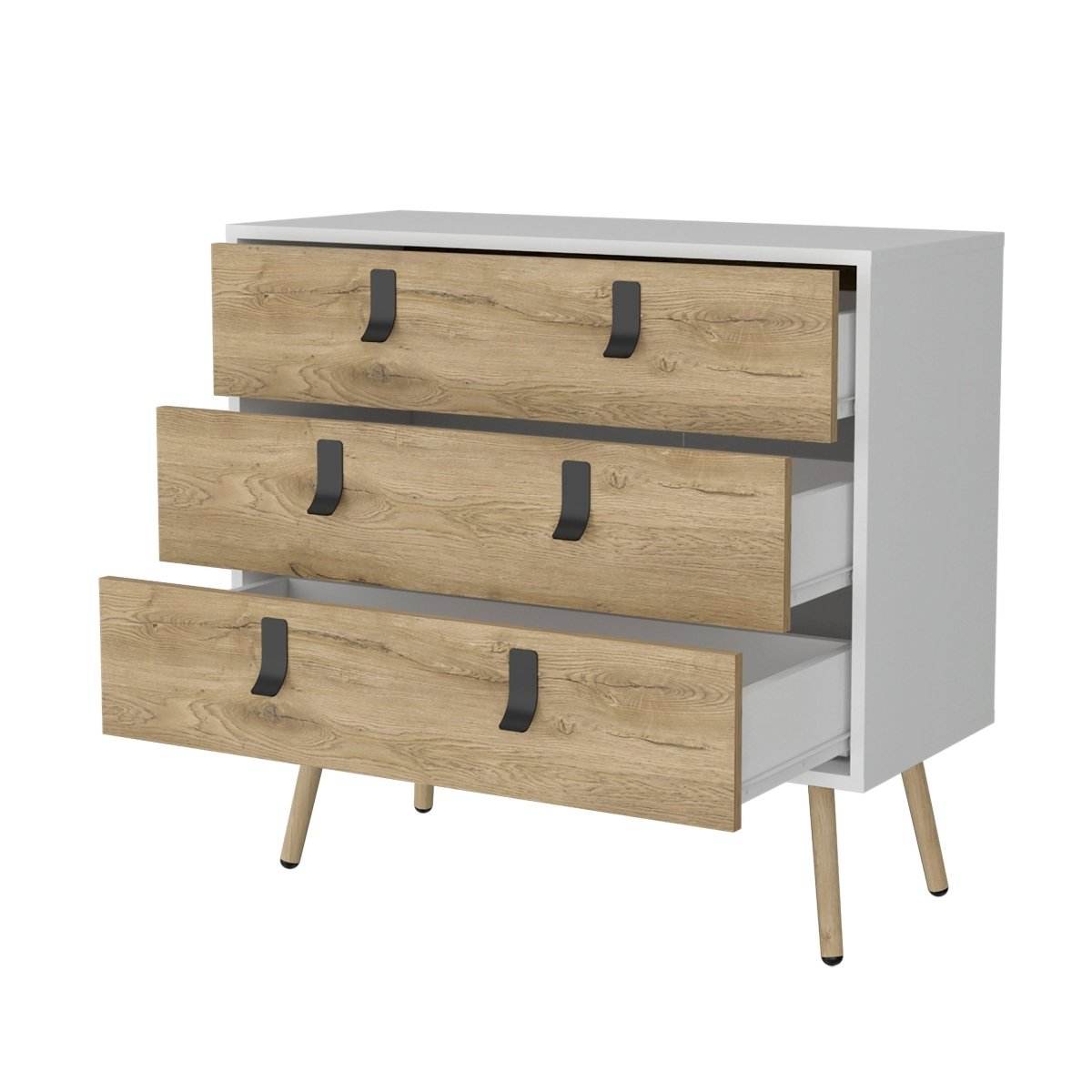 Modern Chic Engineered Wood 3-Drawer Dresser - Sleep Galleria