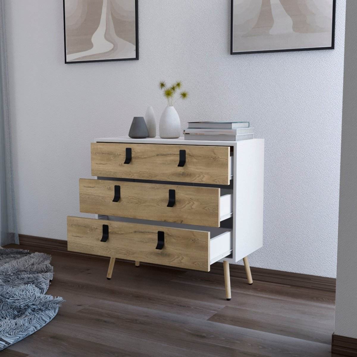 Modern Chic Engineered Wood 3-Drawer Dresser - Sleep Galleria