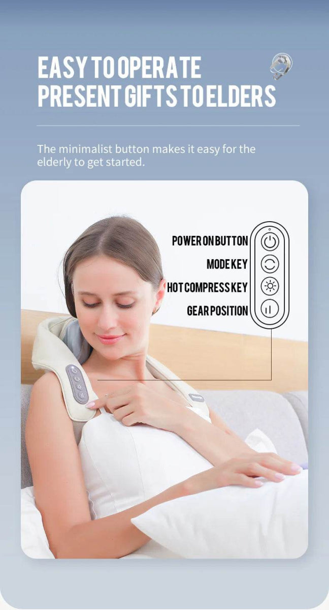 26W Brushless Motor Shoulder And Neck Massager Shawl - Sleep Galleria