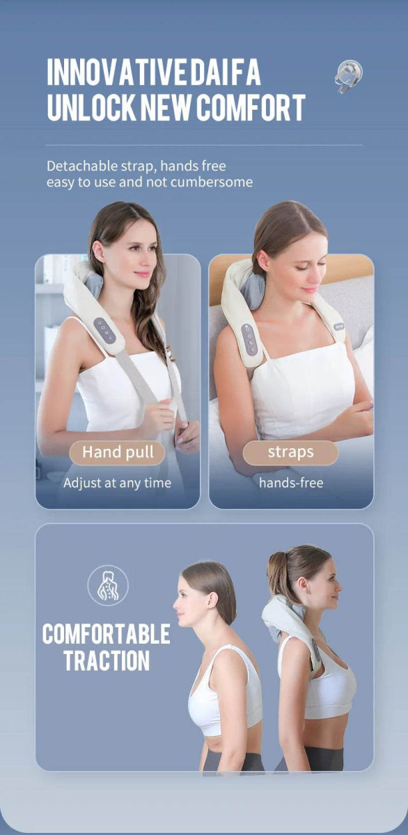 26W Brushless Motor Shoulder And Neck Massager Shawl - Sleep Galleria