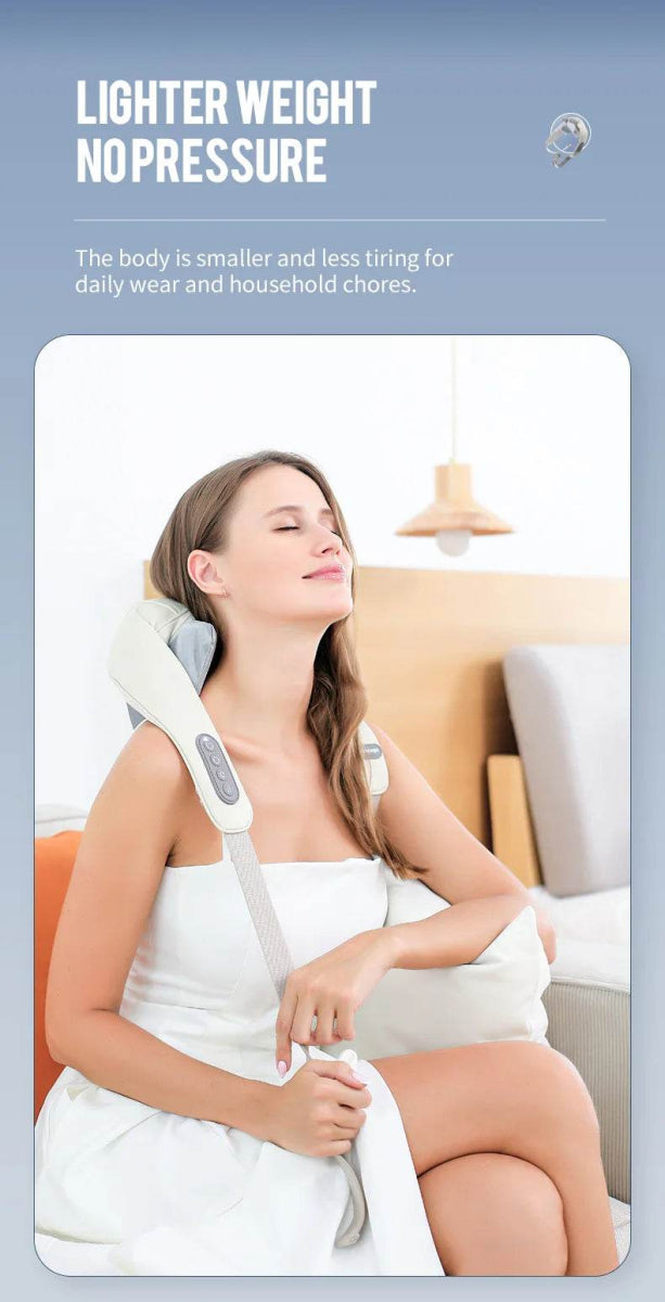 26W Brushless Motor Shoulder And Neck Massager Shawl - Sleep Galleria