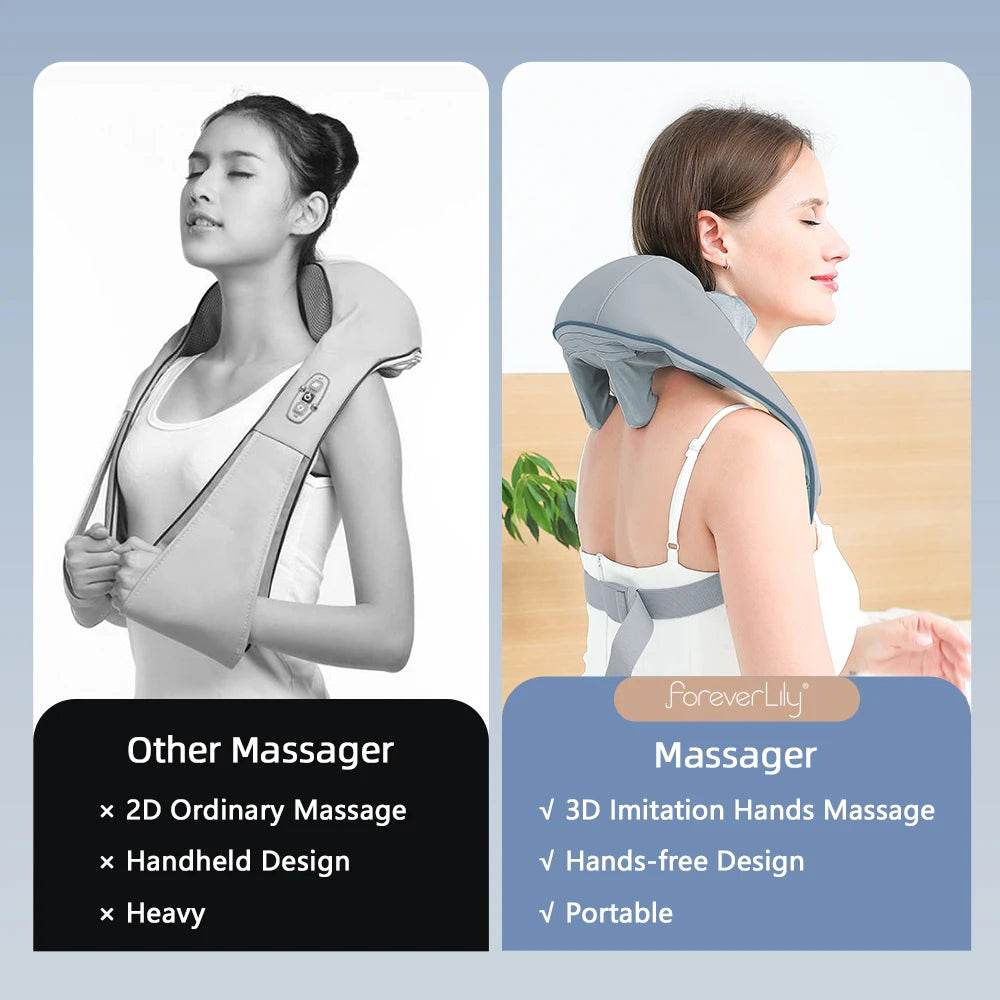 26W Brushless Motor Shoulder And Neck Massager Shawl - Sleep Galleria