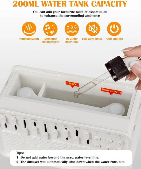 4 in 1 Bluetooth Speaker White Noise Sleep Aid Humidifier - Sleep Galleria