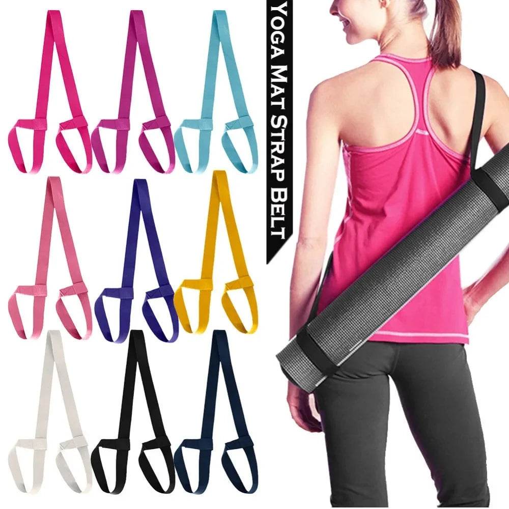 Adjustable Cotton Yoga Mat Strap Fitness Carry Belt - Sleep Galleria