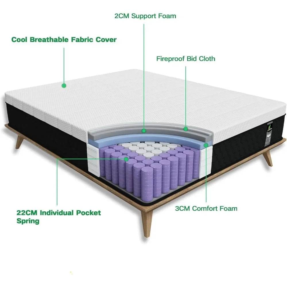 Medium 10-Inch Hybrid Memory Foam Mattress With Motion Isolation - Sleep Galleria