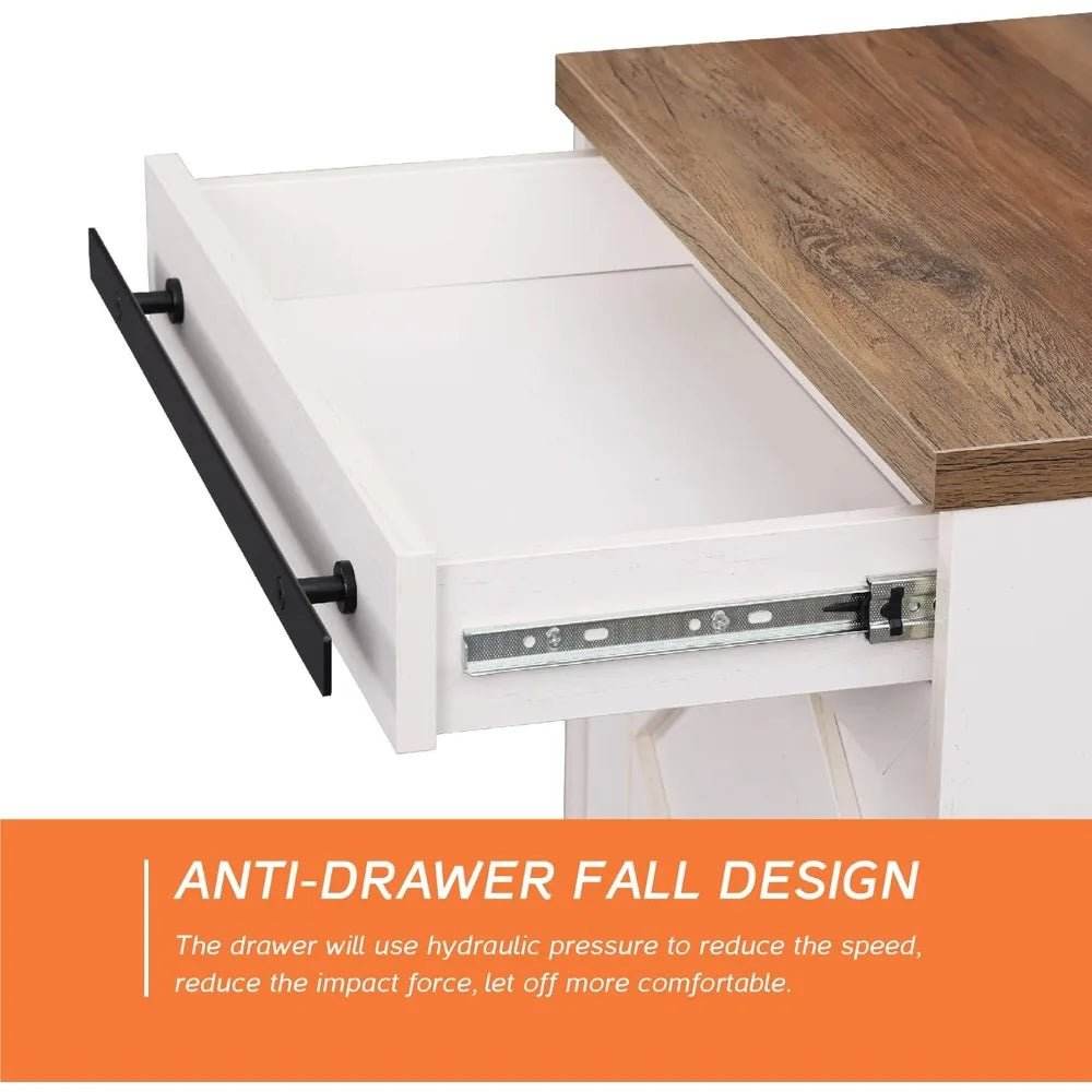 Set of 2 Farmhouse Rustic Brown Wood Nightstands - Omega Lifestyles