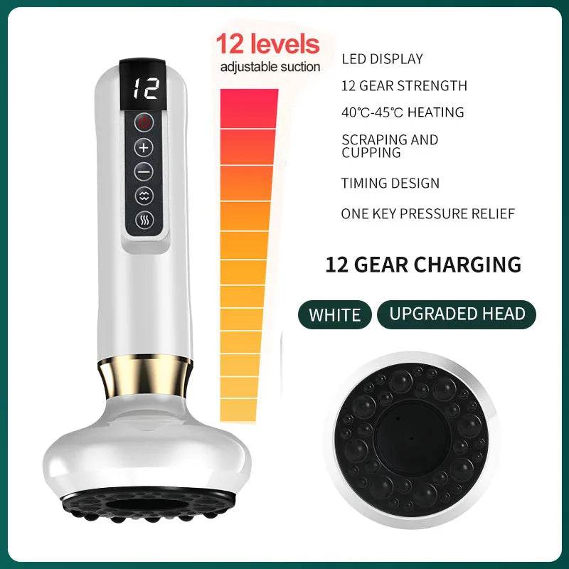 12-Level Electric Cupping Massage Device With Heating - Sleep Galleria