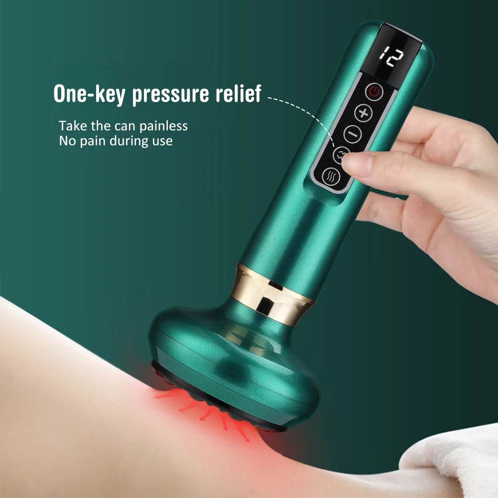 12-Level Electric Cupping Massage Device With Heating - Sleep Galleria