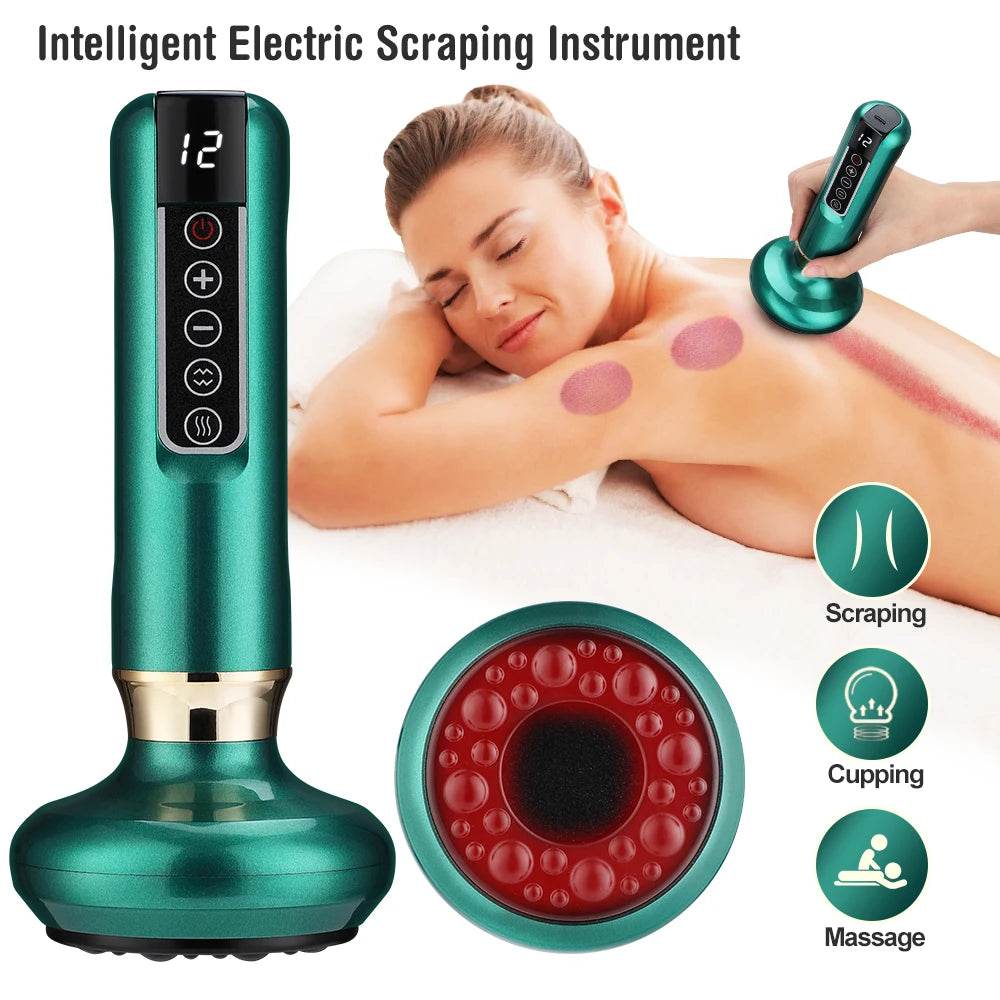 12-Level Electric Cupping Massage Device With Heating - Sleep Galleria