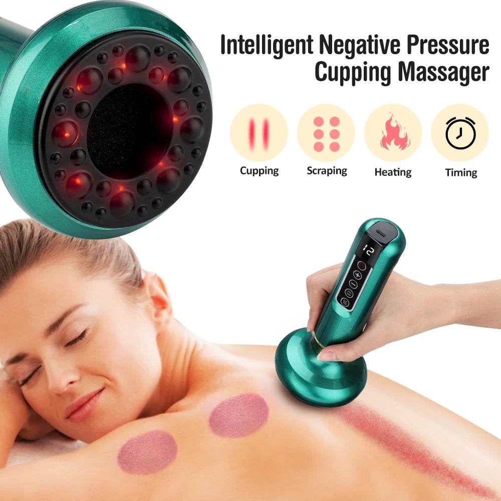 12-Level Electric Cupping Massage Device With Heating - Sleep Galleria