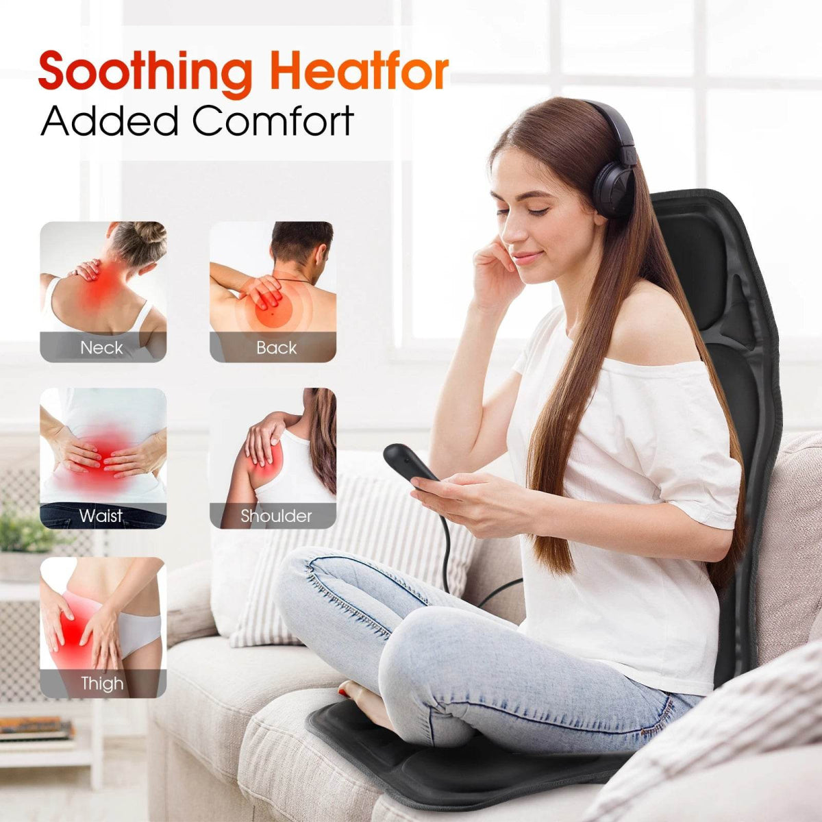 Electric Heating Back Waist Vibration Massage Pad - Sleep Galleria