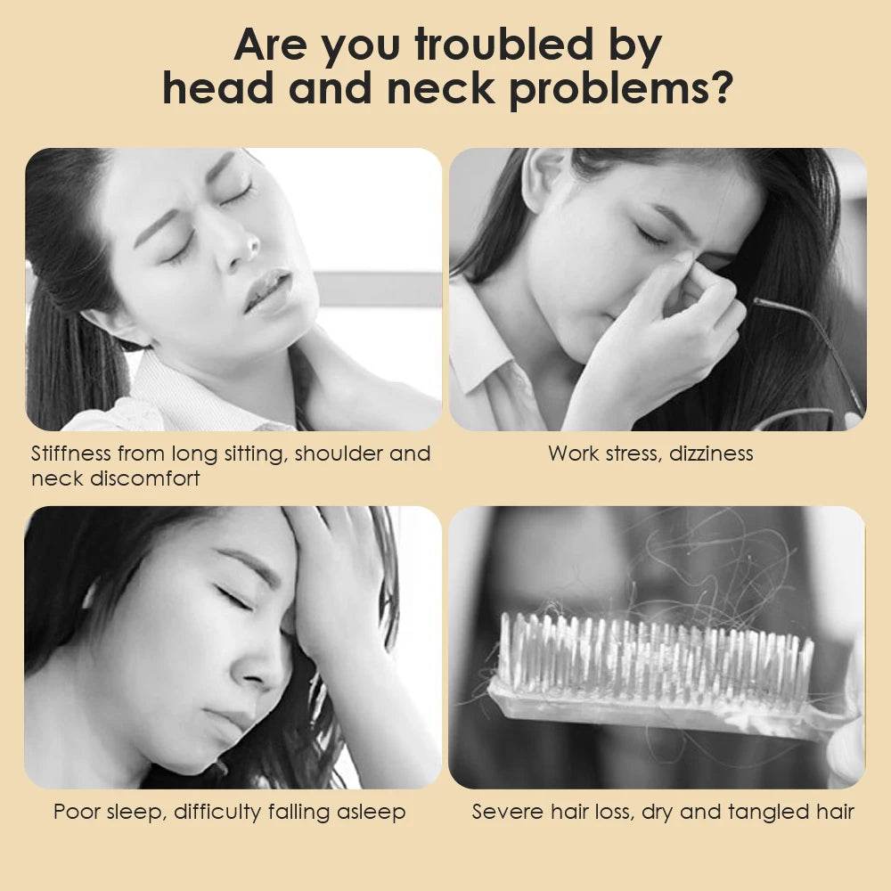 Natural Sandalwood Six-Claw Meridian Massage Comb - Sleep Galleria