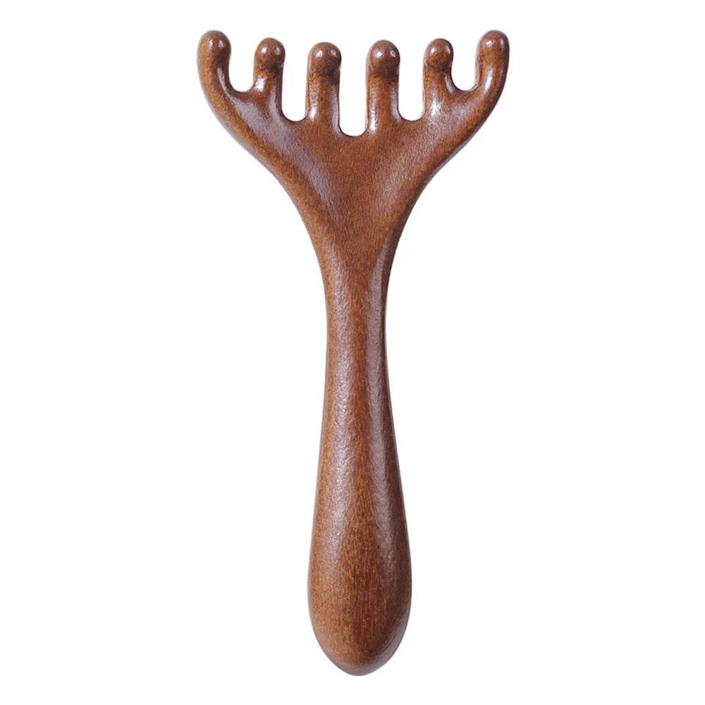 Natural Sandalwood Six-Claw Meridian Massage Comb - Sleep Galleria
