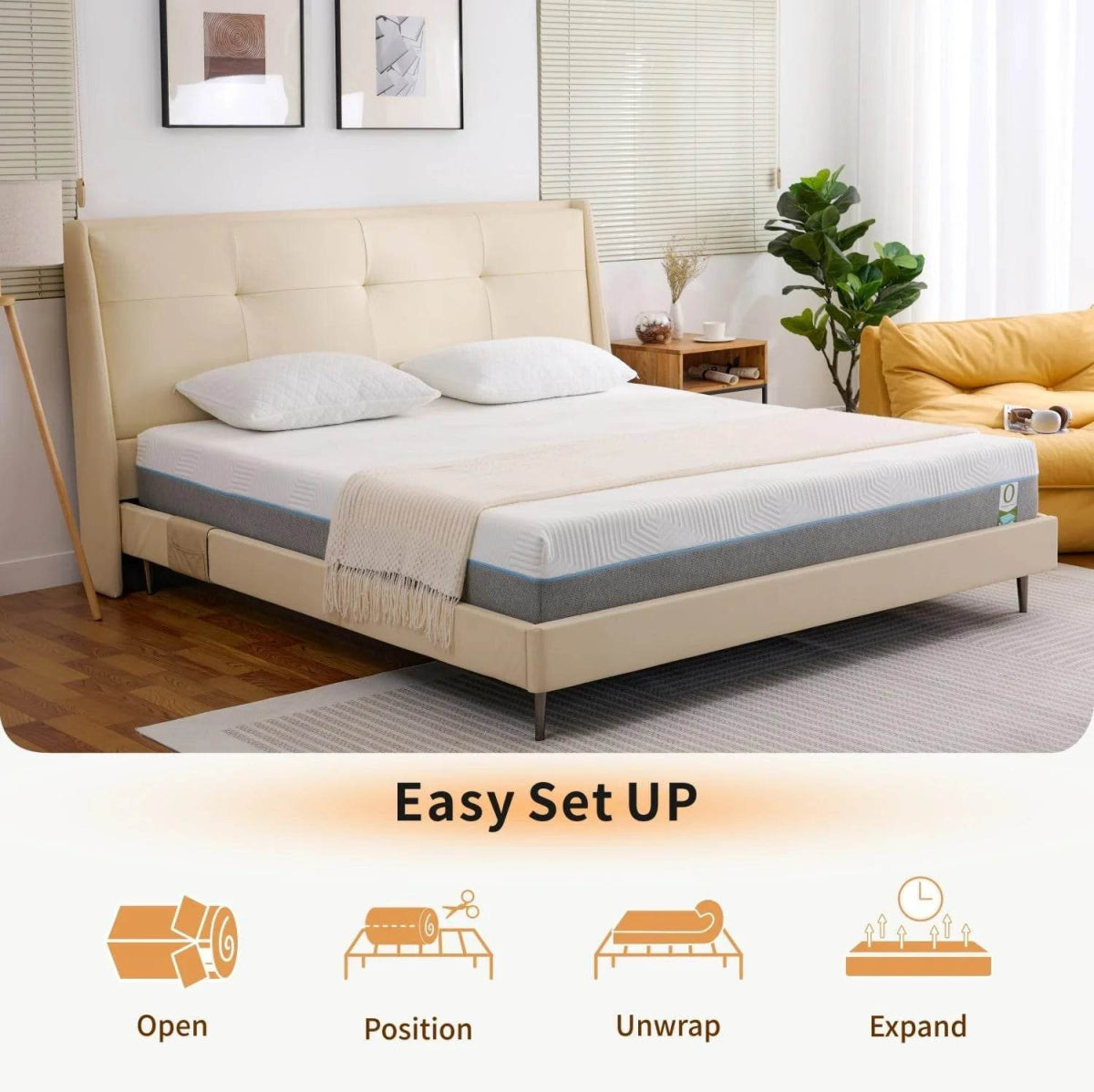 Medium 12-Inch Gel-Infused Cooling Memory Foam Mattress - Sleep Galleria