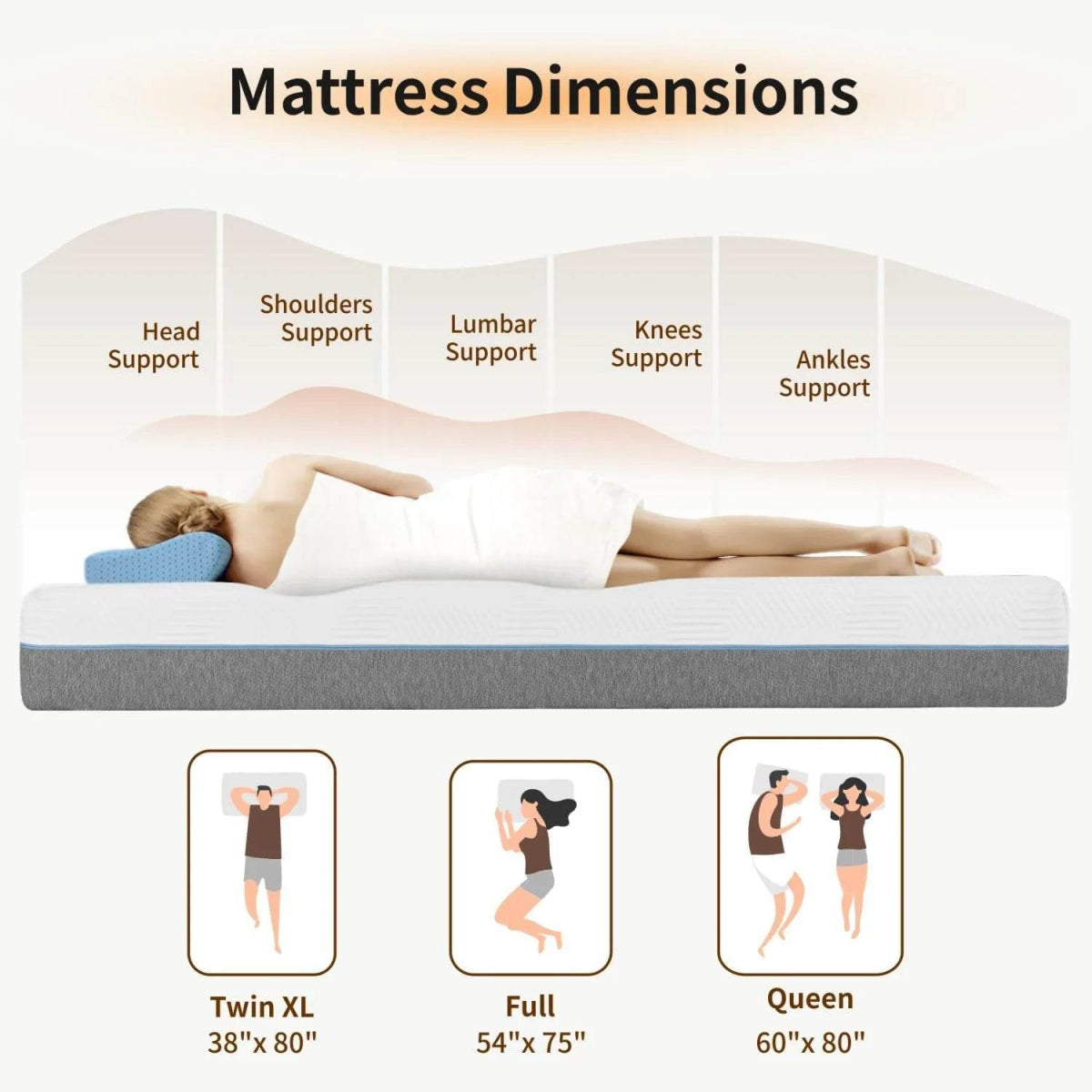 Medium 12-Inch Gel-Infused Cooling Memory Foam Mattress - Sleep Galleria