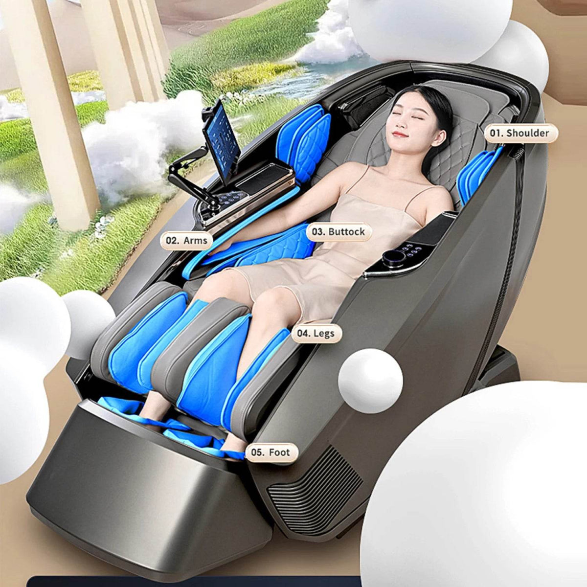 4D AI Voice Body Detection Zero Gravity Massage Chair - Omega Lifestyles
