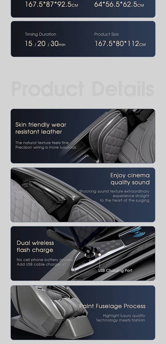 4D AI Voice Body Detection Zero Gravity Massage Chair - Omega Lifestyles