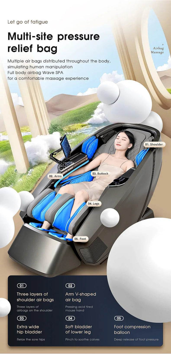 4D AI Voice Body Detection Zero Gravity Massage Chair - Omega Lifestyles
