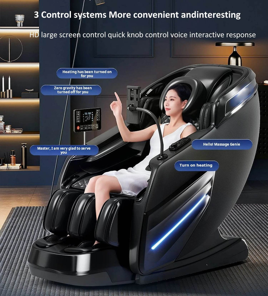 4D Zero-Gravity Shiatsu Heat Airbag Full Body Massage Chair - Omega Lifestyles