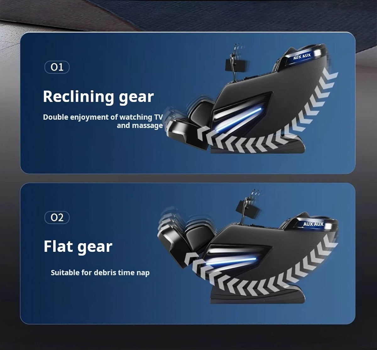 4D Zero-Gravity Shiatsu Heat Airbag Full Body Massage Chair - Omega Lifestyles