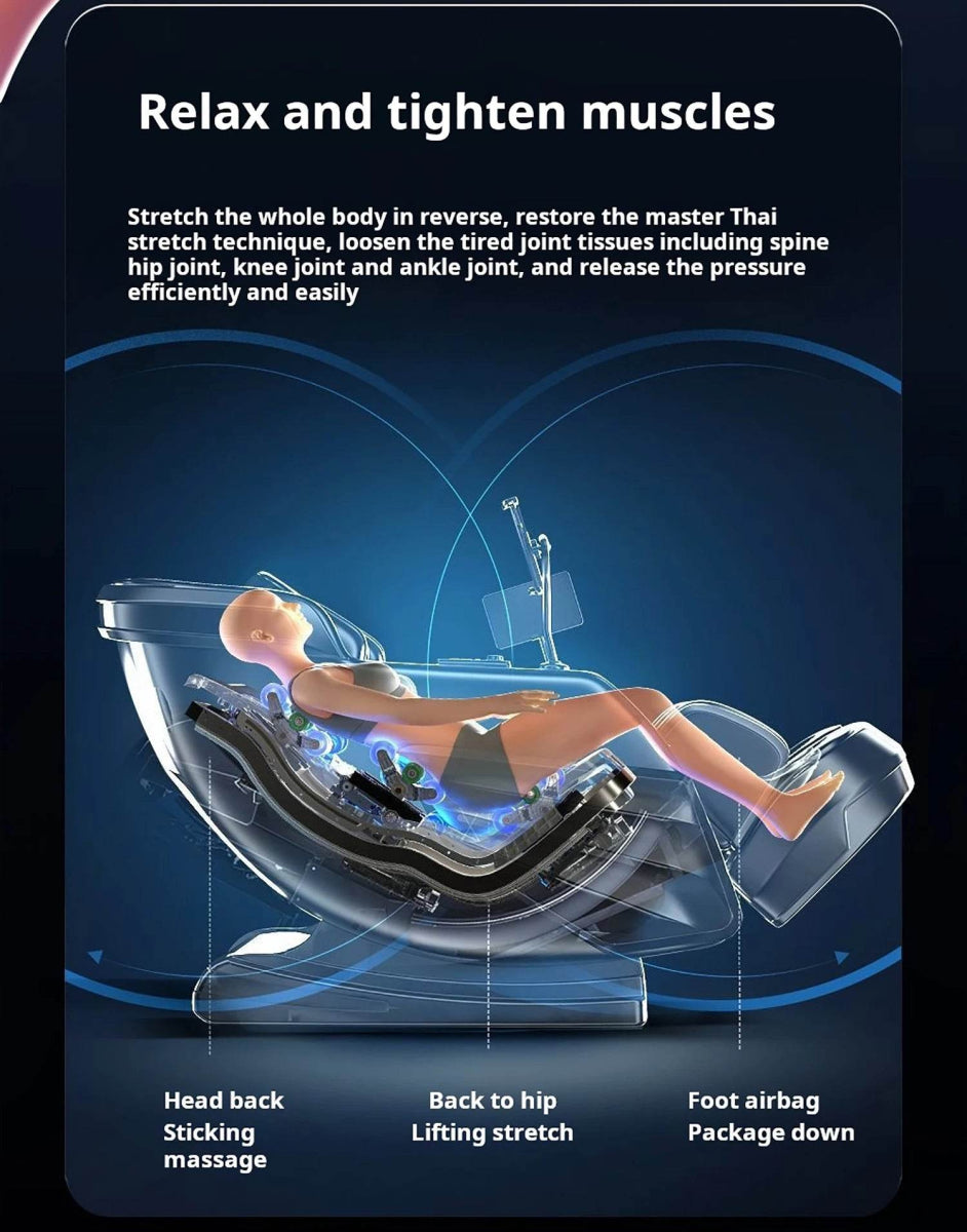 4D Zero-Gravity Shiatsu Heat Airbag Full Body Massage Chair - Omega Lifestyles