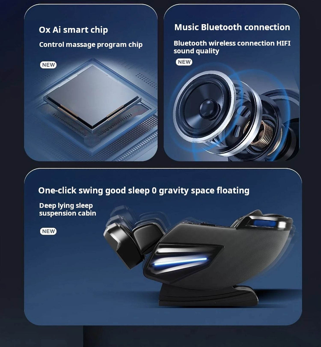 4D Zero-Gravity Shiatsu Heat Airbag Full Body Massage Chair - Omega Lifestyles