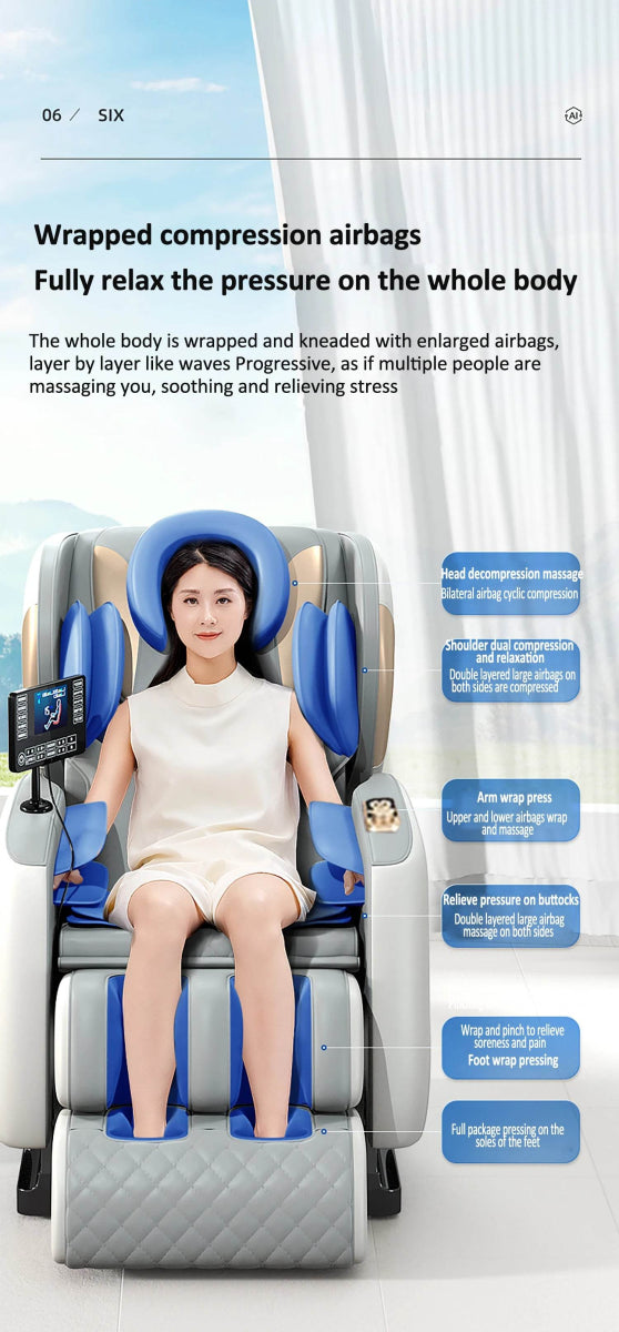 Zero-Gravity Full Body Multifunction Bluetooth Massage Chair - Omega Lifestyles