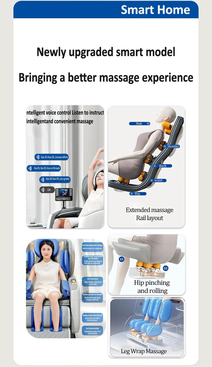 Zero-Gravity Full Body Multifunction Bluetooth Massage Chair - Omega Lifestyles