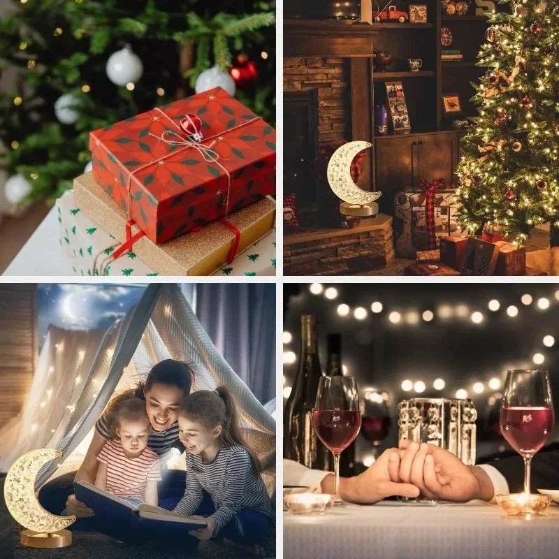 LED Moon Star Tree Topper with Multi-Mode Lighting - Sleep Galleria