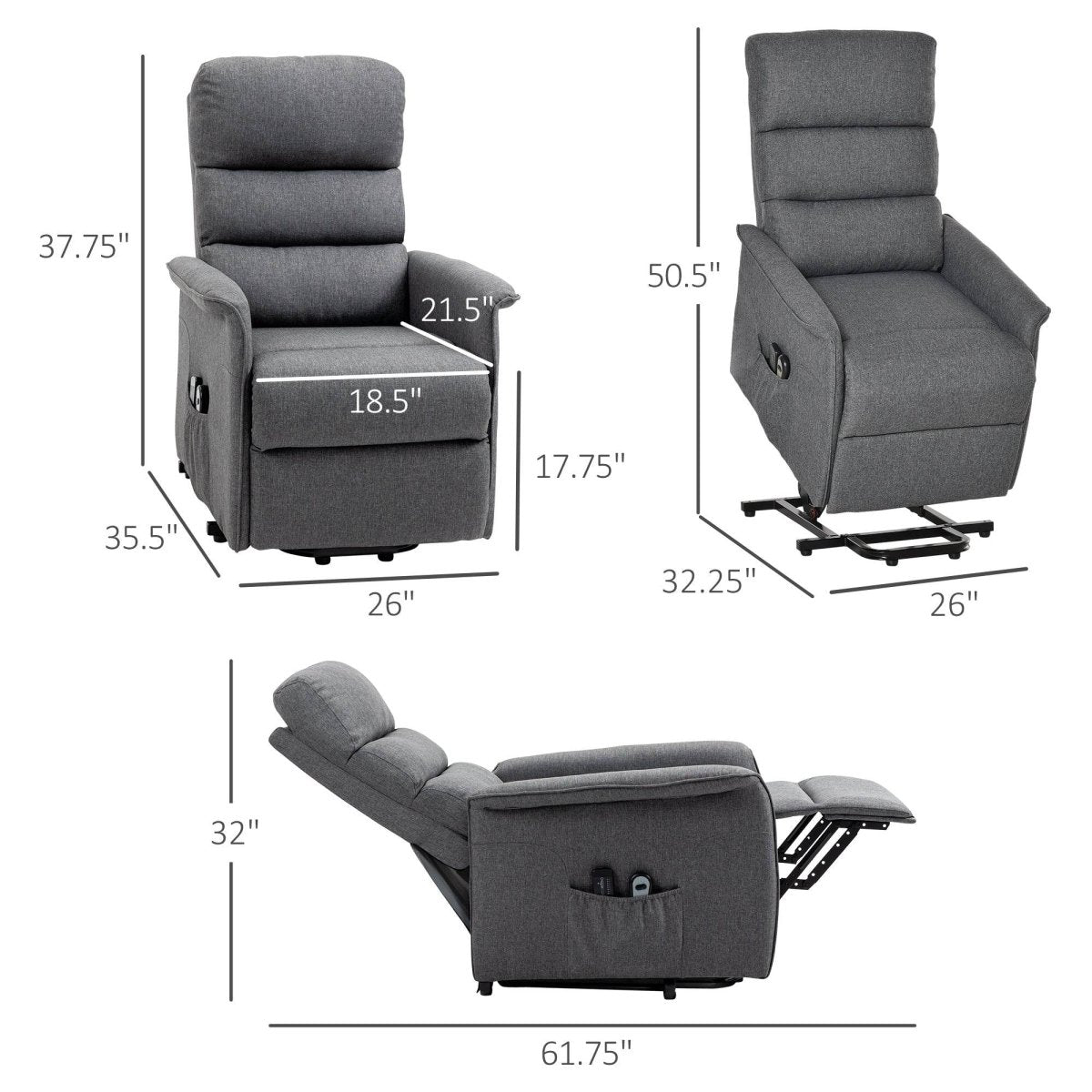Power Lift Recliner Chair with Vibration Massage - Sleep Galleria