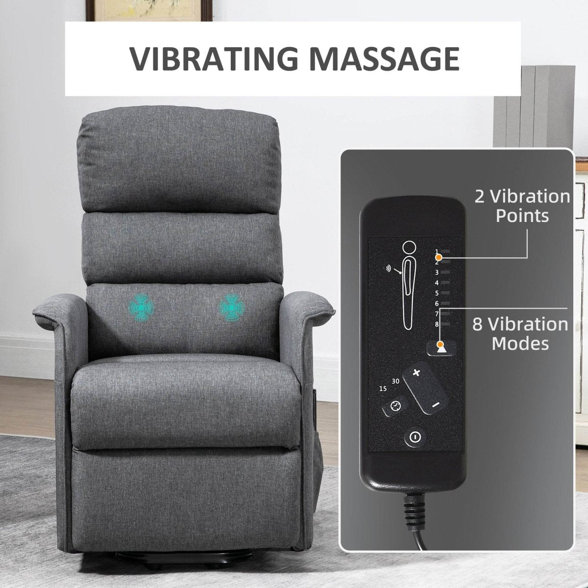 Power Lift Recliner Chair with Vibration Massage - Sleep Galleria
