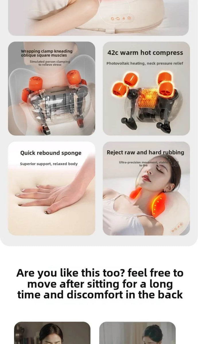 Rechargeable Shiatsu Electric Neck And Shoulder Massage Pillow - Sleep Galleria