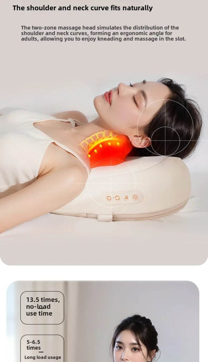 Rechargeable Shiatsu Electric Neck And Shoulder Massage Pillow - Sleep Galleria