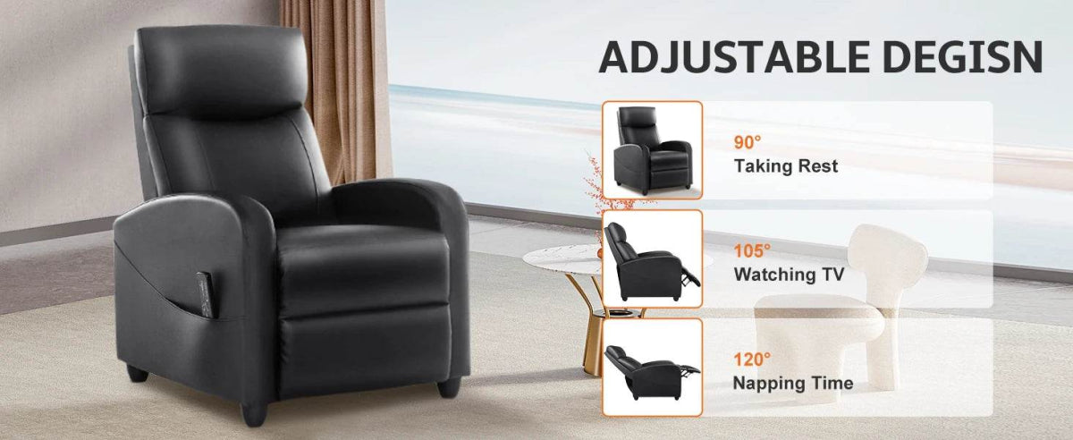 Fabric Upholstered Adjustable Massage Recliner Chair - Omega Lifestyles